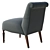 Customizable Slipper Accent Chair: Stylish and Versatile 3D model small image 4