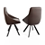 Modern Upholstered Byron Chair 3D model small image 2