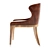 Elegant Miura Dining Chair 3D model small image 3