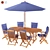 Garden Oasis Deluxe Dining Set 3D model small image 1