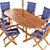 Garden Oasis Deluxe Dining Set 3D model small image 2