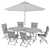 Garden Oasis Deluxe Dining Set 3D model small image 5