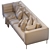 Luxury Botero Leather Sofa 3D model small image 7