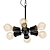 Retro Six-Light Edison Pendant 3D model small image 1