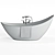 Luxury Metal and Ceramic Bathtub with Shower 3D model small image 5