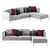 Modern White Sofa by Flexform 3D model small image 1