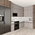 Modern Kitchen Interior Design 3D model small image 2