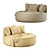 Comfy Love Seat Pouf 3D model small image 4