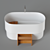 Agape Immersion Freestanding Bathtub with Fez Tap and Ascension Seat 3D model small image 4