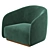Elegant Fendi Casa Fanny Armchair 3D model small image 2
