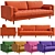 Versatile 3-Seater Sofa: Customizable & Lowpoly 3D model small image 1