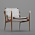 Modern Mahogany Safari Armchair 3D model small image 2