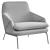 Elegant Armchair Este: PBR-Ready Design 3D model small image 5