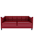Modern Red Leather Sofa 3D model small image 2