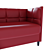 Modern Red Leather Sofa 3D model small image 4