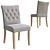 Customizable Flynn Dining Chairs 3D model small image 1