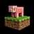 Pixelated Adventure: Minecraft Figurine Pack 3D model small image 1