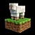 Pixelated Adventure: Minecraft Figurine Pack 3D model small image 3