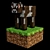 Pixelated Adventure: Minecraft Figurine Pack 3D model small image 4