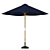 Larnaca Teak Patio Umbrella 3D model small image 3