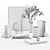 Marble Decor Set: Books, Frames, Lantern 3D model small image 5