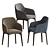 Elegant Velvet Elle Dining Chair 3D model small image 1