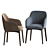 Elegant Velvet Elle Dining Chair 3D model small image 2