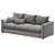 Elegant Vimle 3-Seat Sofa 3D model small image 5