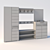Graphite Bianco Hallway: Stylish and Spacious 3D model small image 3