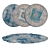 Round Carpets Set 9: Versatile and Textured 3D model small image 1