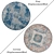 Round Carpets Set 9: Versatile and Textured 3D model small image 2