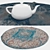 Round Carpets Set 9: Versatile and Textured 3D model small image 3