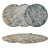 Round Carpets Set with 6 Options 3D model small image 1