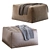 Minimalist Nano Pouf: H 44, W 82, D 77 3D model small image 1