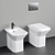 Azzurra Ceramica PRUA Floor WC & Bidet 3D model small image 1