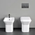 Azzurra Ceramica PRUA Floor WC & Bidet 3D model small image 2