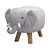 Adorable Kid Elephant Ottoman 3D model small image 1