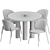 BoConcept & Fredericia Dinning Set - 3 Chairs + 1 Table 3D model small image 3
