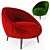 Velvet Razia Tub Chair: Elegant Accent Seating 3D model small image 1