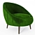 Velvet Razia Tub Chair: Elegant Accent Seating 3D model small image 3