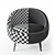 Velvet Razia Tub Chair: Elegant Accent Seating 3D model small image 4