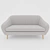 Elegant Doria Actona Sofa 3D model small image 2