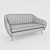 Elegant Doria Actona Sofa 3D model small image 3