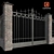 Metal Fence and Gate Panels 3D model small image 2