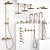 Elegant Cocoon Faucet & Shower 3D model small image 3