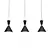 Modern Black Brass Pendant Light 3D model small image 1