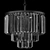 1920s Odeon Chandelier: Black Clear Metal Glass 3D model small image 4