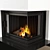 Elegant Fire Hearth: 2000 x 800mm 3D model small image 3