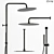 Sleek Shower Faucets 3D model small image 2