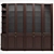 Classic Wooden Bookcase with Glass Showcase 3D model small image 1